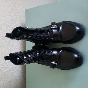 AllSaints Donita Black Leather Boots  40